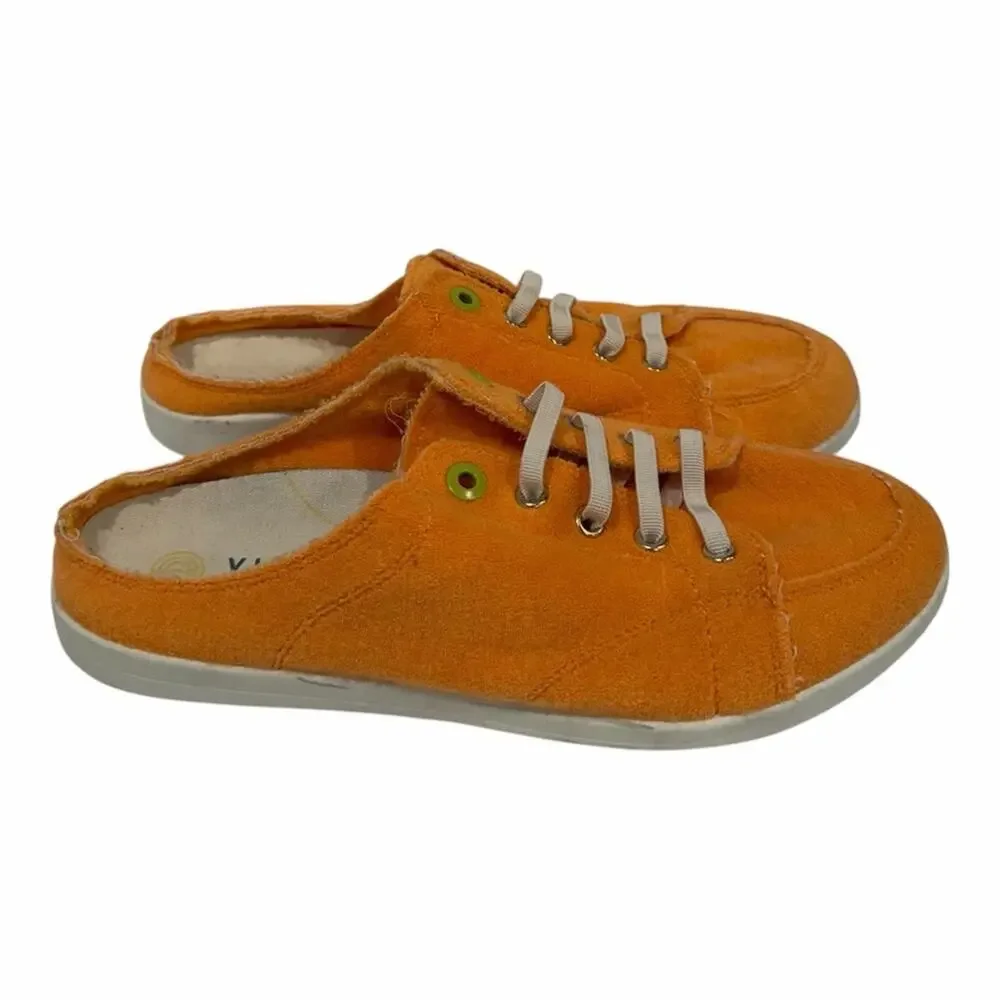 Vionic Beach Breeze Orange Lace Up Sneakers Women's Size 9.5 Comfort Shoes